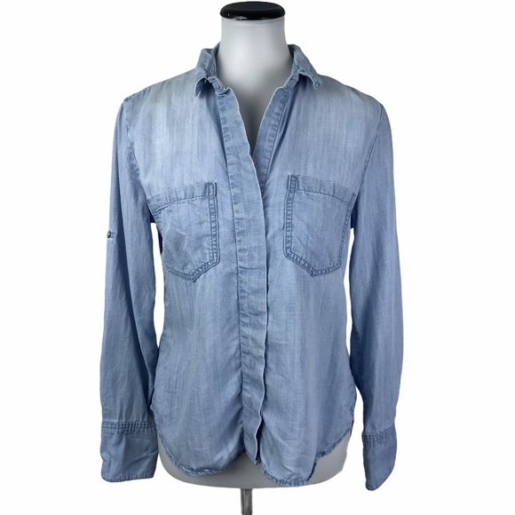 Cloth & Stone Lyocell Button Down Shirt #196 - Picture 1 of 8
